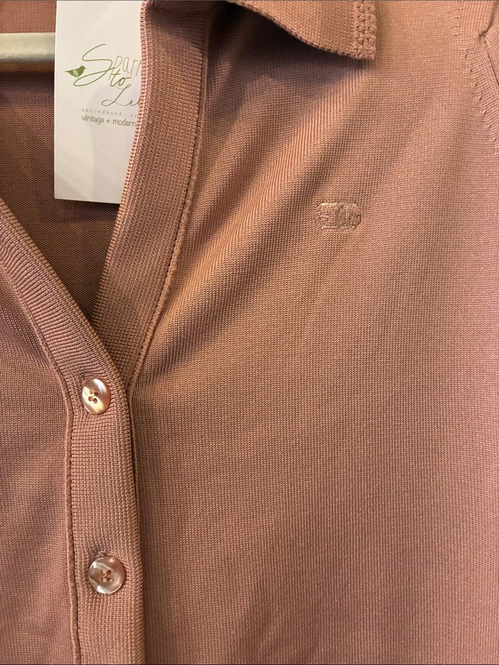 Givenchy Dusty Rose Button-Front Polo Jacket - Picture 4 of 4
